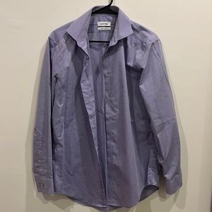 Men’s lavender Calvin Klein Slim Fit Button Down Formal Shirt